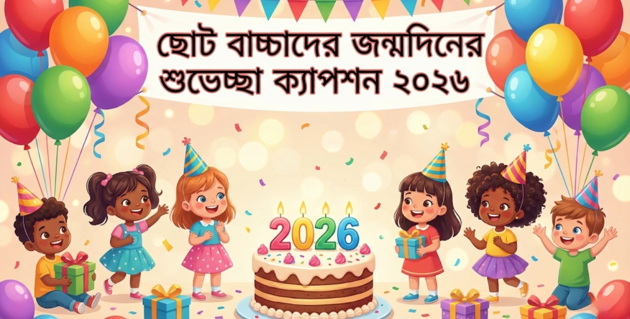 ছোট বাচ্চাদের জন্মদিনের শুভেচ্ছা ক্যাপশন ২০২৬