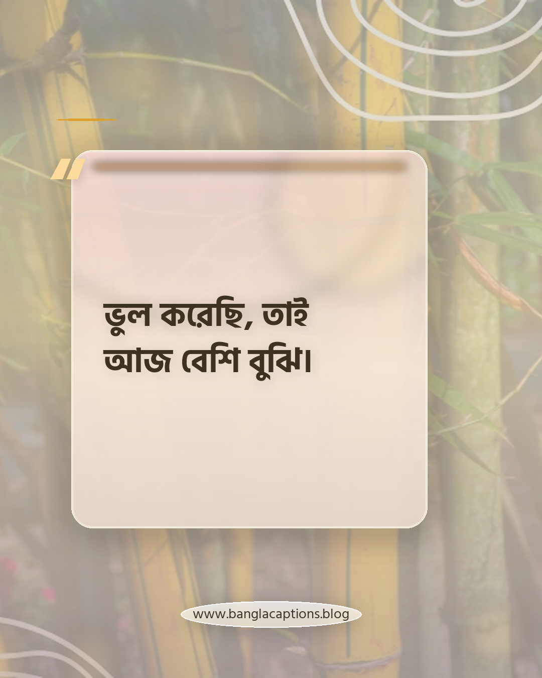 ভুল করেছি, তাই আজ বেশি বুঝি। - ব্যর্থতা থেকে ঘুরে দাঁড়ানোর অনুপ্রেরণামূলক ক্যাপশন
