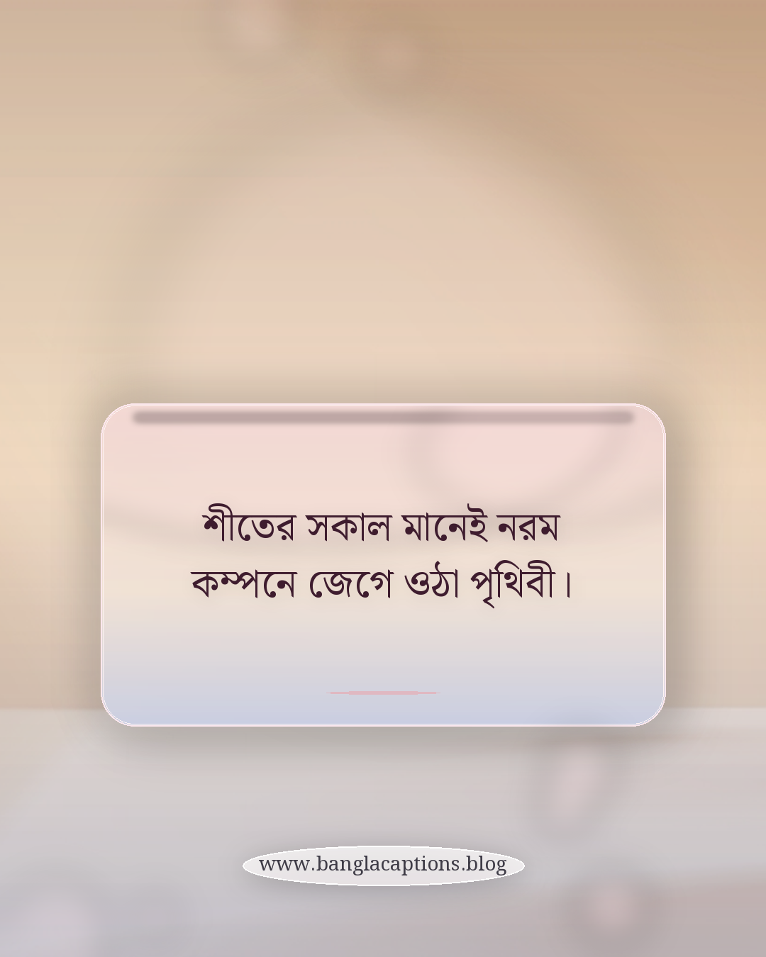শীতের সকাল মানেই নরম কম্পনে জেগে ওঠা পৃথিবী। - কবিতার ঢঙে শীতের ছন্দ