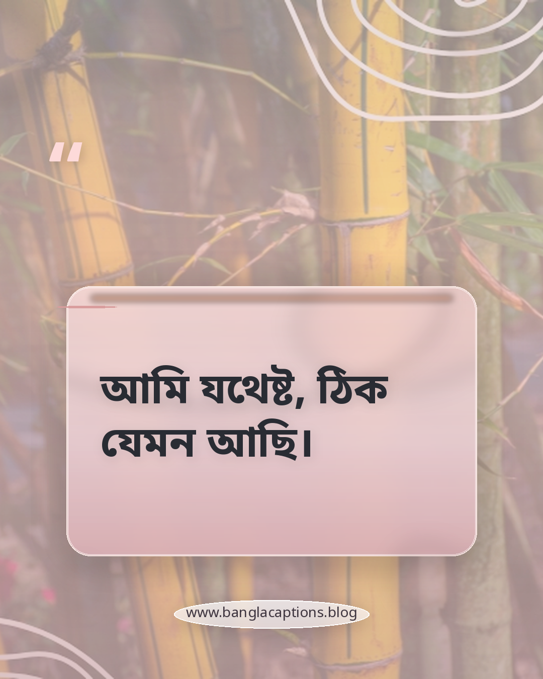 আমি যথেষ্ট, ঠিক যেমন আছি। - ছোট নিজেকে ভালোবাসা ক্যাপশন