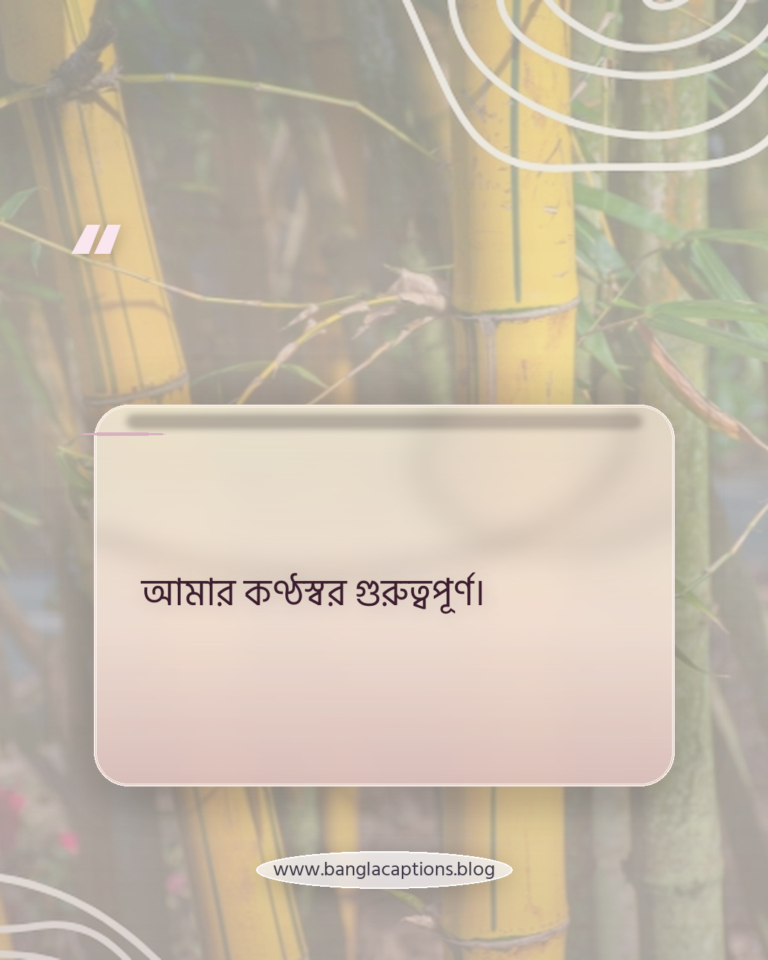 আমার কণ্ঠস্বর গুরুত্বপূর্ণ। - আত্মবিশ্বাস বাড়ানোর সেলফ লাভ স্ট্যাটাস
