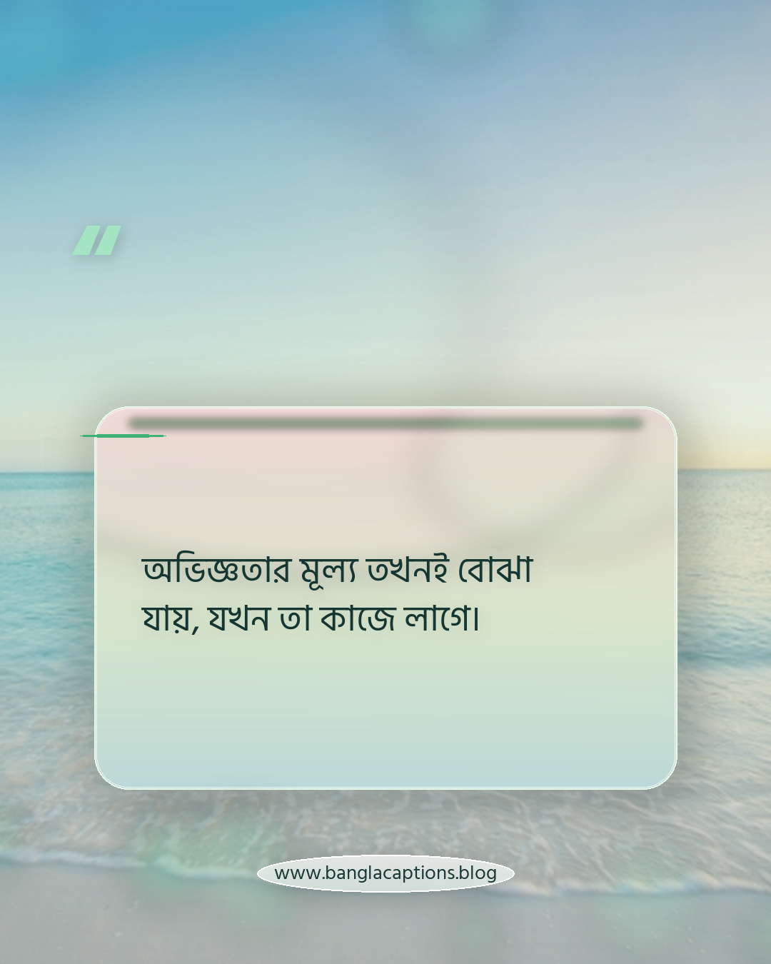 অভিজ্ঞতার মূল্য তখনই বোঝা যায়, যখন তা কাজে লাগে। - সময় ও অভিজ্ঞতা নিয়ে শিক্ষণীয় উক্তি