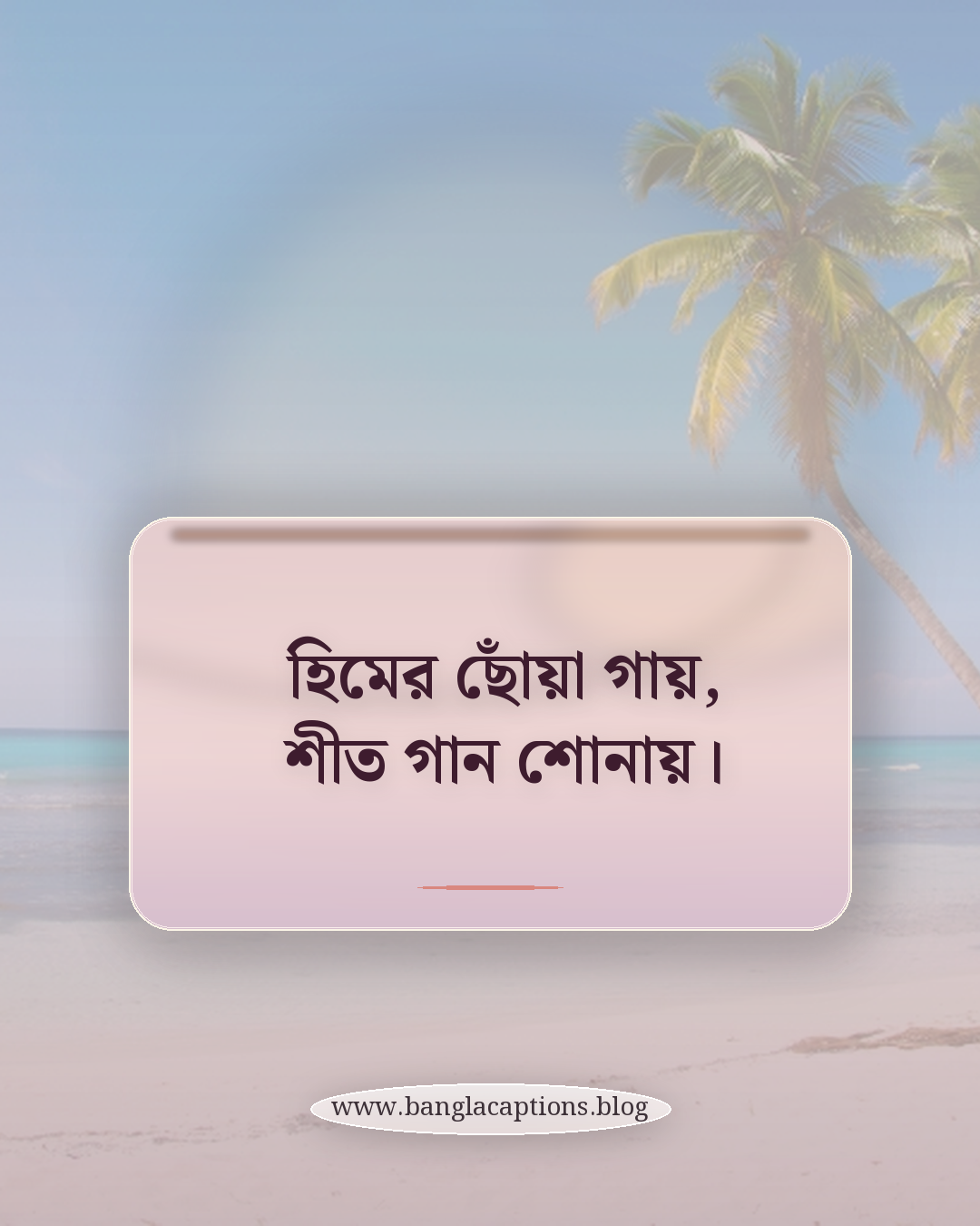 হিমের ছোঁয়া গায়, শীত গান শোনায়। - শীতের ছোট ছন্দ