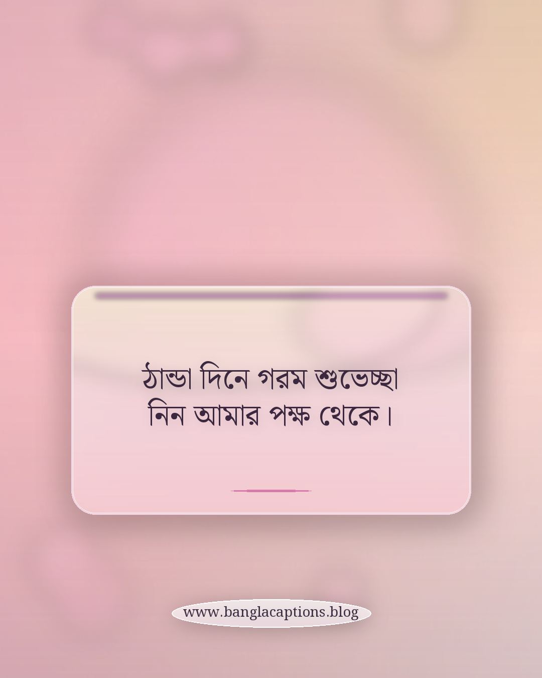 ঠান্ডা দিনে গরম শুভেচ্ছা নিন আমার পক্ষ থেকে। - শীতের শুভেচ্ছা ও বার্তা