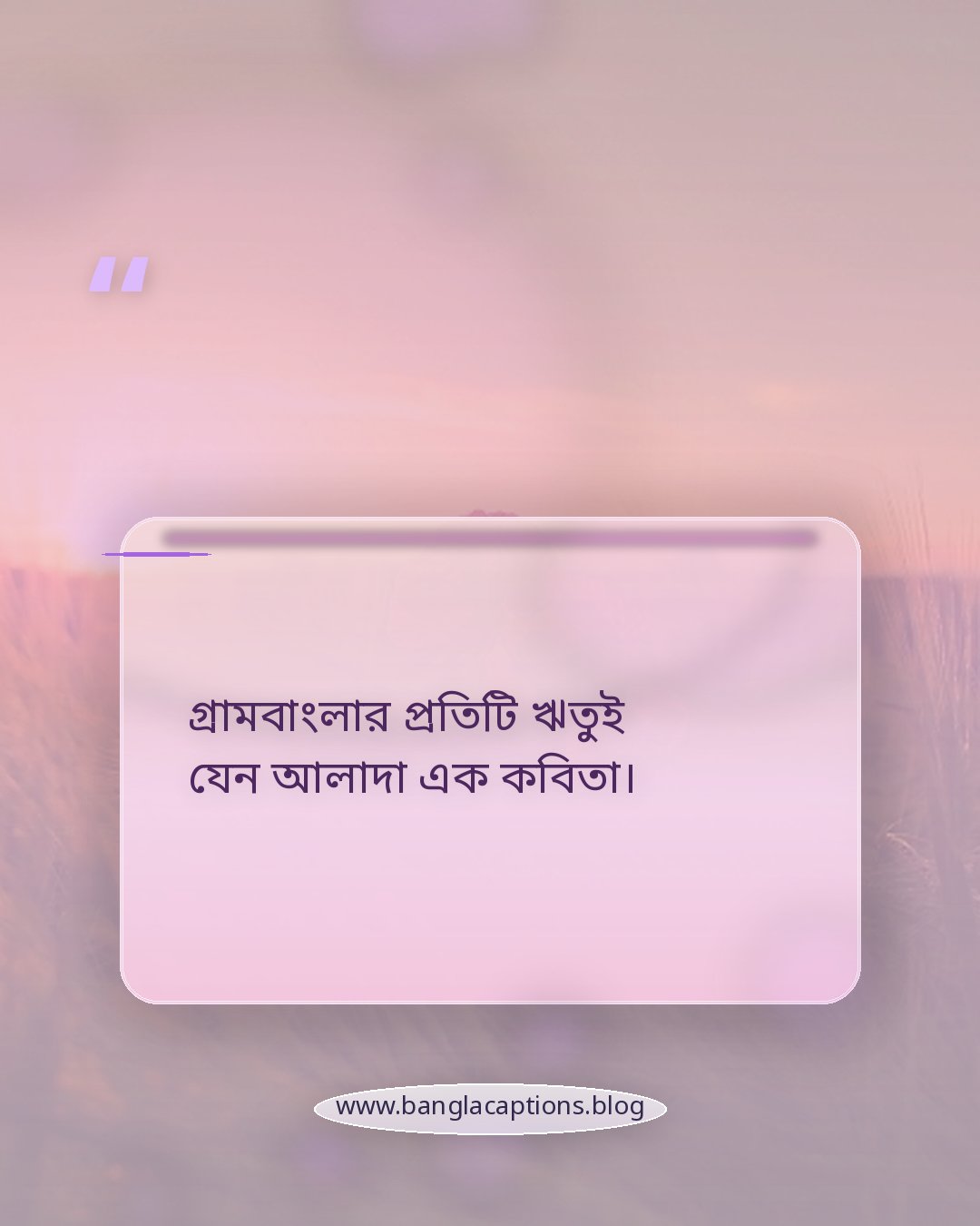 গ্রামবাংলার প্রতিটি ঋতুই যেন আলাদা এক কবিতা। - সবুজ প্রকৃতি ও গ্রামবাংলা নিয়ে উক্তি